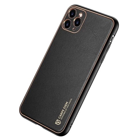 Dux Ducis Yolo eleganckie etui pokrowiec ze skóry ekologicznej iPhone 11 Pro czarny