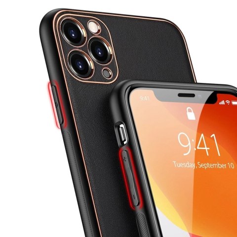 Dux Ducis Yolo eleganckie etui pokrowiec ze skóry ekologicznej iPhone 11 Pro czarny