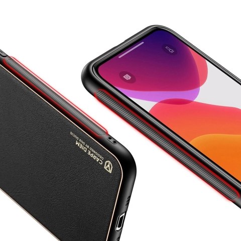 Dux Ducis Yolo eleganckie etui pokrowiec ze skóry ekologicznej iPhone 11 Pro czarny