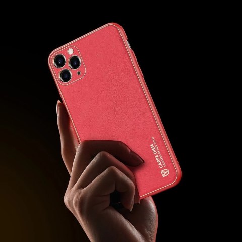 Dux Ducis Yolo eleganckie etui pokrowiec ze skóry ekologicznej iPhone 11 Pro czerwony