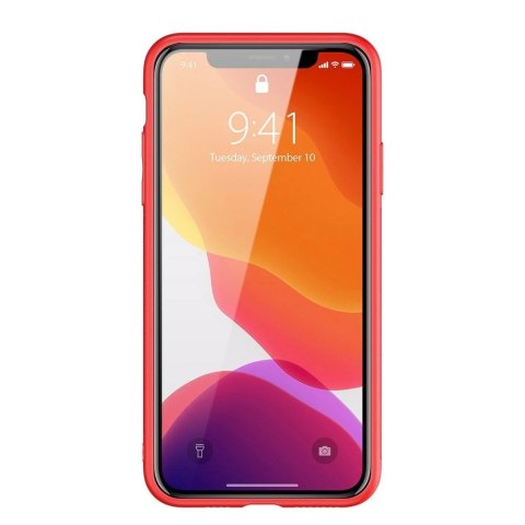 Dux Ducis Yolo eleganckie etui pokrowiec ze skóry ekologicznej iPhone 11 Pro czerwony