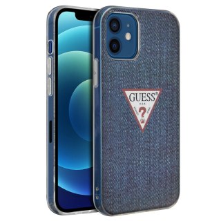 Guess GUHCP12SPCUJULDB iPhone 12 mini 5,4" granatowy/dark blue hardcase Jeans Collection