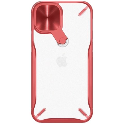 Nillkin Cyclops Case wytrzymałe etui z osłoną na aparat i składaną podstawką iPhone 12 Pro / iPhone 12 czerwony