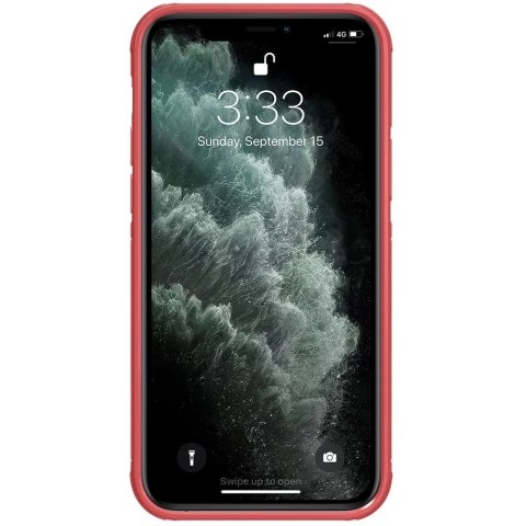 Nillkin Cyclops Case wytrzymałe etui z osłoną na aparat i składaną podstawką iPhone 12 Pro / iPhone 12 czerwony