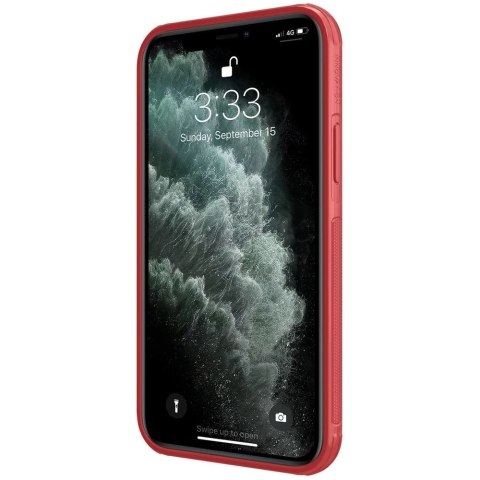 Nillkin Cyclops Case wytrzymałe etui z osłoną na aparat i składaną podstawką iPhone 12 Pro / iPhone 12 czerwony