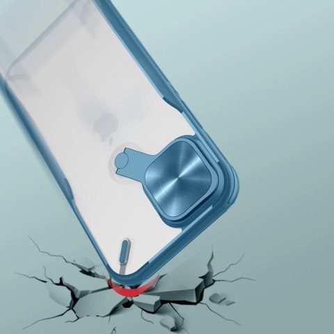 Nillkin Cyclops Case wytrzymałe etui z osłoną na aparat i składaną podstawką iPhone 12 Pro / iPhone 12 czerwony