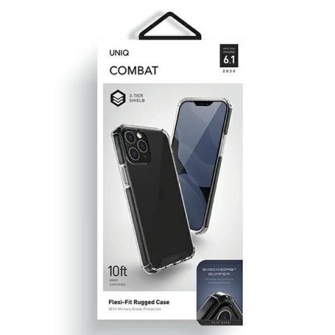 UNIQ etui Combat iPhone 12/12 Pro 6,1" czarny/carbon black