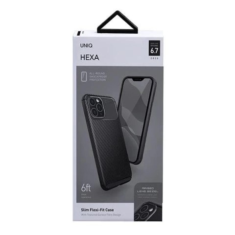 UNIQ etui Hexa iPhone 12 Pro Max 6,7" czarny/midnight black