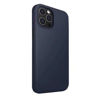 UNIQ etui Lino Hue iPhone 12 Pro Max 6,7" niebieski/marine blue Antimicrobial