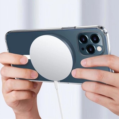 WK Design Anti-knock Magnet Case MagSafe żelowe elastyczne etui do iPhone 12 mini przezroczysty