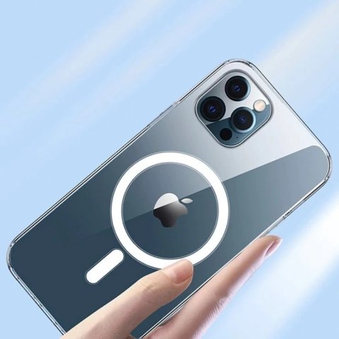WK Design Anti-knock Magnet Case MagSafe żelowe elastyczne etui do iPhone 12 mini przezroczysty
