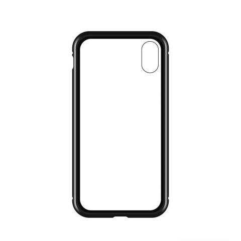 Wozinsky Full Magnetic Case magnetyczne etui 360 pokrowiec na przód i tył z wbudowanym szkłem iPhone 12 Pro Max czarno-przezrocz