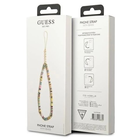 Guess zawieszka GUSTPEAM Phone Strap wielokolorowy Heishi Beads