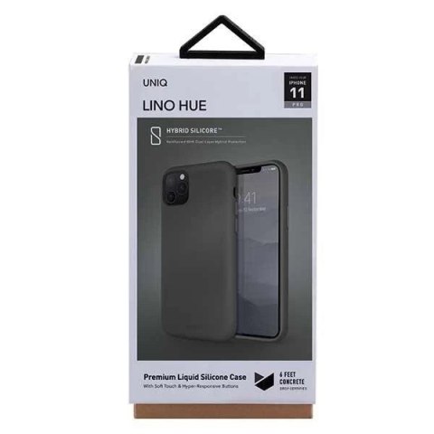 UNIQ etui Lino Hue iPhone 11 Pro szary/moss grey