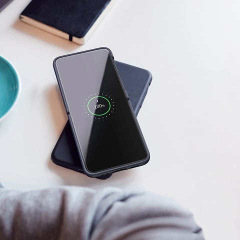 Dux Ducis Venice skórzane etui do Samsung Galaxy Z Flip 3 pokrowiec z naturalnej skóry niebieski