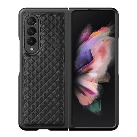 Dux Ducis Venice skórzane etui do Samsung Galaxy Z Fold 3 pokrowiec z naturalnej skóry czarny