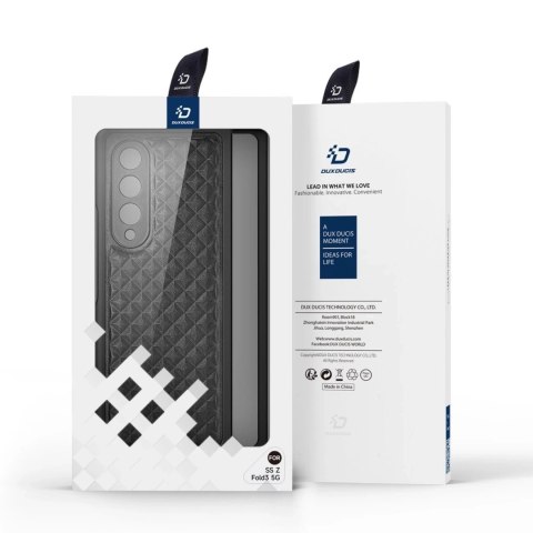 Dux Ducis Venice skórzane etui do Samsung Galaxy Z Fold 3 pokrowiec z naturalnej skóry czarny