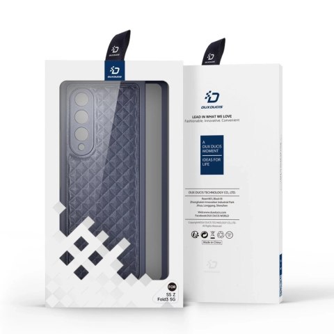 Dux Ducis Venice skórzane etui do Samsung Galaxy Z Fold 3 pokrowiec z naturalnej skóry niebieski