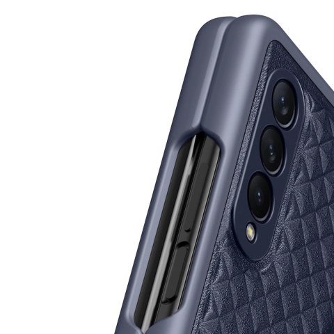 Dux Ducis Venice skórzane etui do Samsung Galaxy Z Fold 3 pokrowiec z naturalnej skóry niebieski