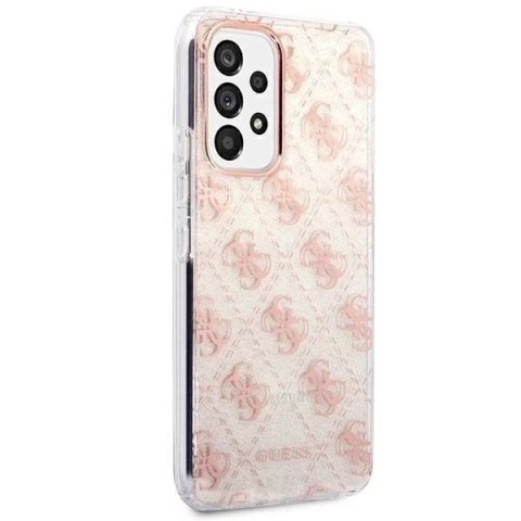 Guess GUHCA53PCU4GLPI A53 5G A536 różowy/pink hard case 4G Glitter