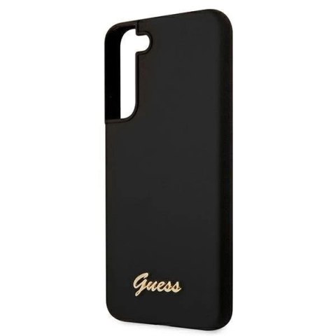 Guess GUHCS22MLSLMGBK S22+ S906 czarny/black hardcase Silicone Script Metal Logo