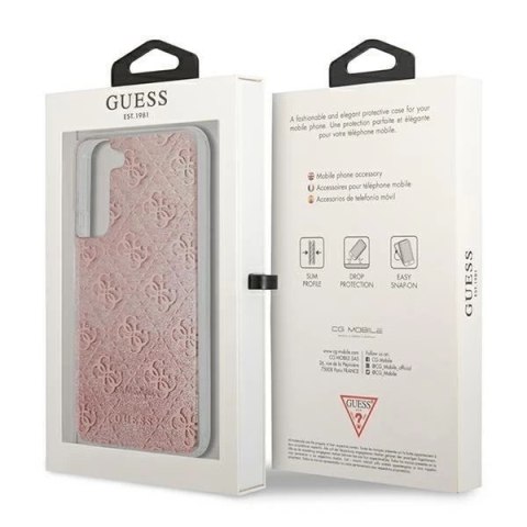 Guess GUHCS22MPCU4GLPI S22+ S906 różowy/pink hardcase 4G Glitter