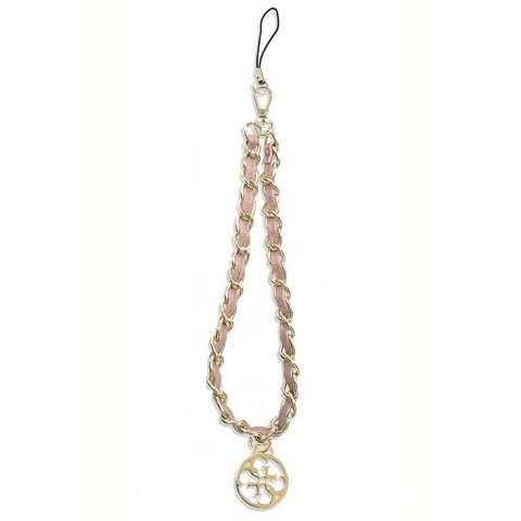 Guess zawieszka GUSTSAS4P Phone Strap różowy/pink Chain Metal 4G Charm