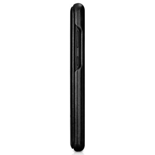 ICarer Curved Edge Vintage Folio skórzane etui pokrowiec ze skóry naturalnej Samsung Galaxy S20 Ultra czarny (RS992008-BK)