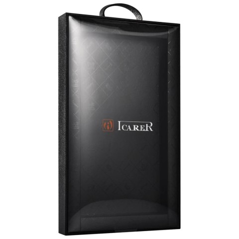 ICarer Curved Edge Vintage Folio skórzane etui pokrowiec ze skóry naturalnej Samsung Galaxy S20+ czarny (RS992007-BK)