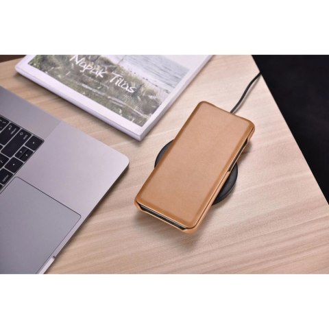 ICarer Curved Edge Vintage Folio skórzane etui pokrowiec ze skóry naturalnej Samsung Galaxy S20+ khaki (RS992007-GG)