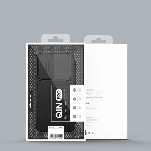 Nillkin Qin Cloth Pro Case etui do Samsung Galaxy S22+ (S22 Plus) osłona na aparat kabura pokrowiec obudowa z klapką szary