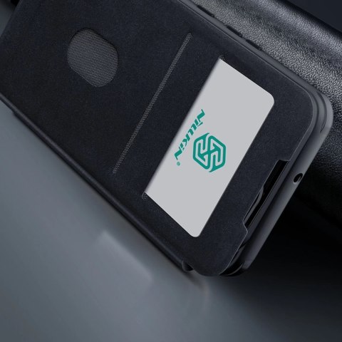 Nillkin Qin Cloth Pro Case etui do Samsung Galaxy S22+ (S22 Plus) osłona na aparat kabura pokrowiec obudowa z klapką szary