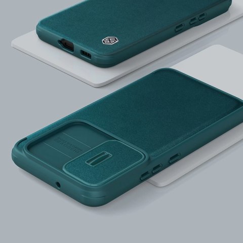 Nillkin Qin Cloth Pro Case etui do Samsung Galaxy S22+ (S22 Plus) osłona na aparat kabura pokrowiec obudowa z klapką szary