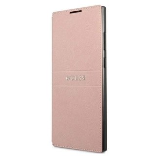 Guess GUBKS22LPSASBPI S22 Ultra S908 różowy/pink book Saffiano Stripes