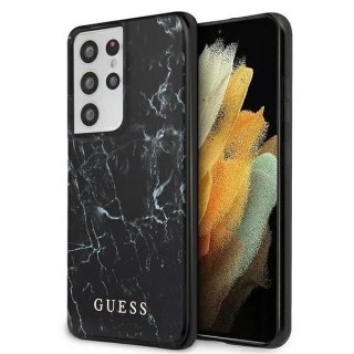 Guess GUHCS21LPCUMABK S21 Ultra G998 czarny/black hardcase Marble