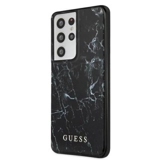 Guess GUHCS21LPCUMABK S21 Ultra G998 czarny/black hardcase Marble