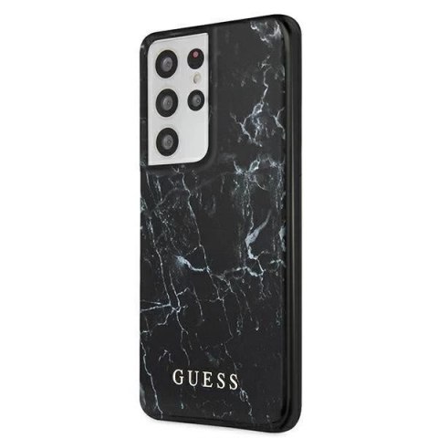 Guess GUHCS21LPCUMABK S21 Ultra G998 czarny/black hardcase Marble