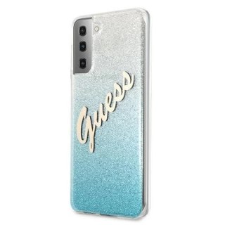 Guess GUHCS21SPCUGLSBL S21 G991 niebieski/blue hardcase Glitter Gradient Script