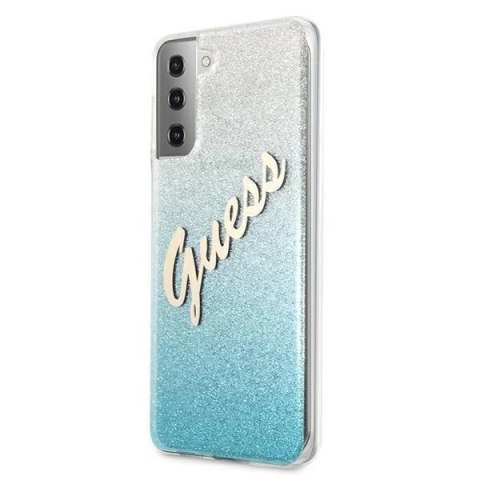 Guess GUHCS21SPCUGLSBL S21 G991 niebieski/blue hardcase Glitter Gradient Script