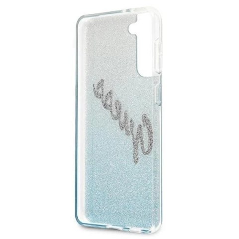 Guess GUHCS21SPCUGLSBL S21 G991 niebieski/blue hardcase Glitter Gradient Script