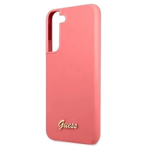 Guess GUHCS22MLSLMGFU S22+ S906 fuksja/fuchsia hardcase Silicone Script Metal Logo