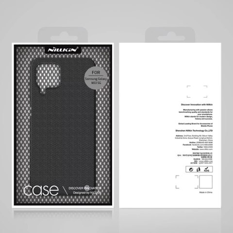 Nillkin Textured Case wytrzymałe wzmocnione etui z żelową ramką i nylonem na tyle Samsung Galaxy M33 5G czarny
