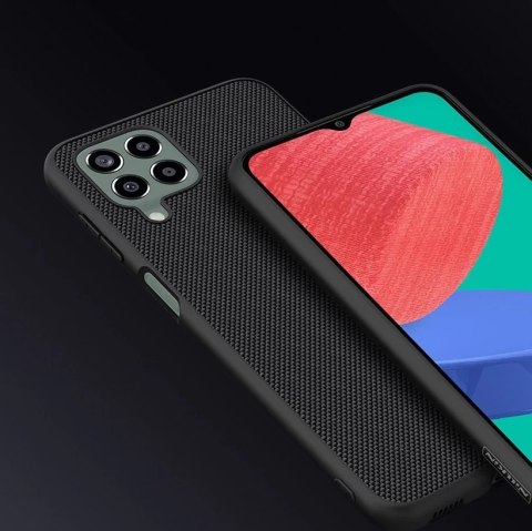 Nillkin Textured Case wytrzymałe wzmocnione etui z żelową ramką i nylonem na tyle Samsung Galaxy M33 5G czarny