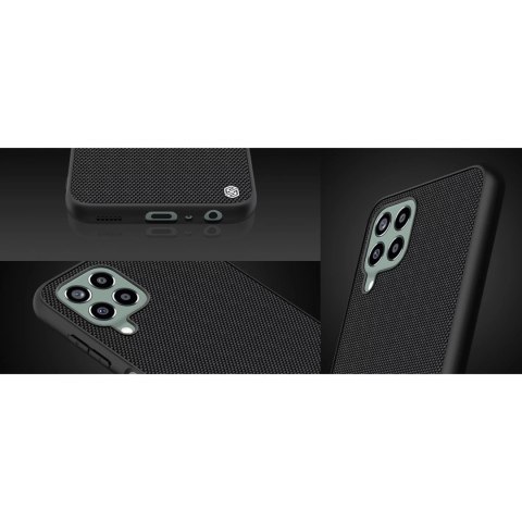 Nillkin Textured Case wytrzymałe wzmocnione etui z żelową ramką i nylonem na tyle Samsung Galaxy M33 5G czarny