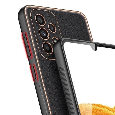 Dux Ducis Yolo eleganckie etui pokrowiec ze skóry ekologicznej Samsung Galaxy A33 5G czarny