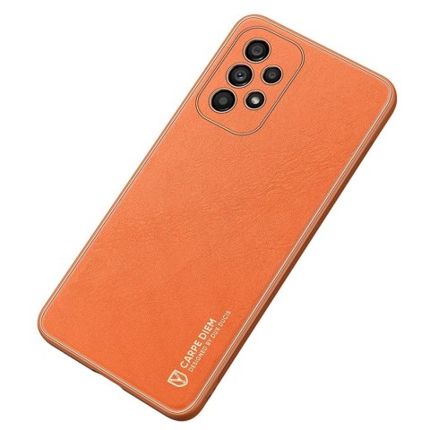 Dux Ducis Yolo eleganckie etui pokrowiec ze skóry ekologicznej Samsung Galaxy A33 5G pomarańczowy