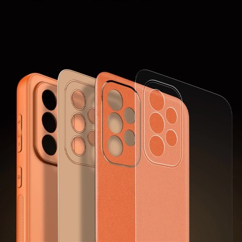 Dux Ducis Yolo eleganckie etui pokrowiec ze skóry ekologicznej Samsung Galaxy A33 5G pomarańczowy