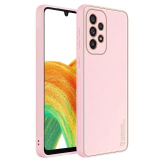 Dux Ducis Yolo eleganckie etui pokrowiec ze skóry ekologicznej Samsung Galaxy A33 5G różowy