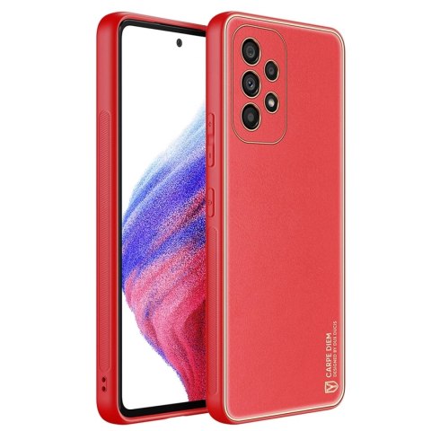 Dux Ducis Yolo eleganckie etui pokrowiec ze skóry ekologicznej Samsung Galaxy A53 5G czerwony