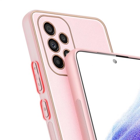 Dux Ducis Yolo eleganckie etui pokrowiec ze skóry ekologicznej Samsung Galaxy A53 5G różowy